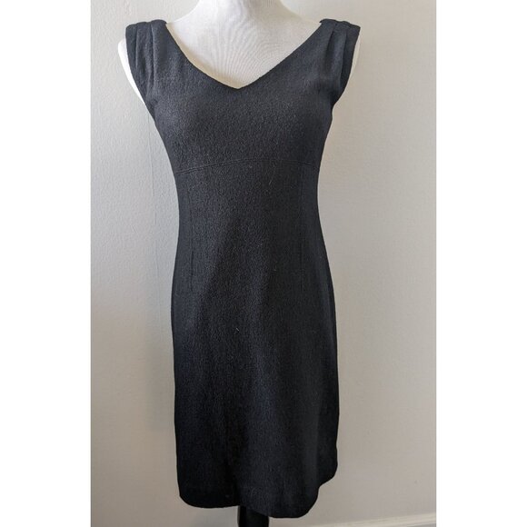 Charcoal wool blend sheath dress - Picture 1 of 6